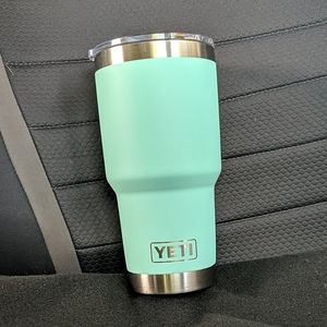 Yeti Rambler Water Bottle Seafoam Green Used